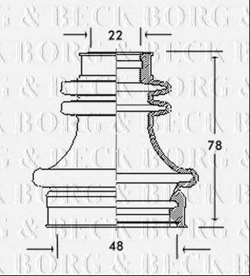 BORG & BECK bcb2043 -  Пыльник, приводной вал
